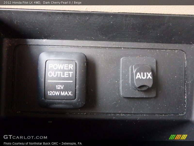 Dark Cherry Pearl II / Beige 2012 Honda Pilot LX 4WD