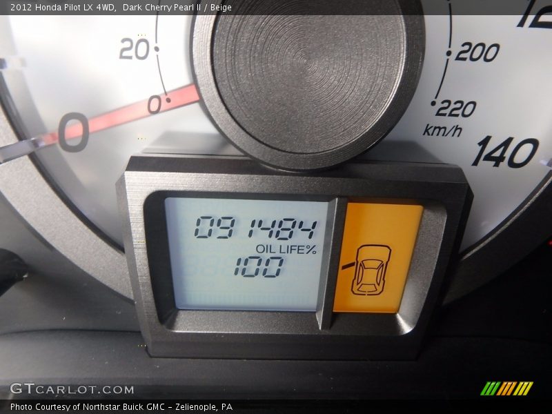 Dark Cherry Pearl II / Beige 2012 Honda Pilot LX 4WD