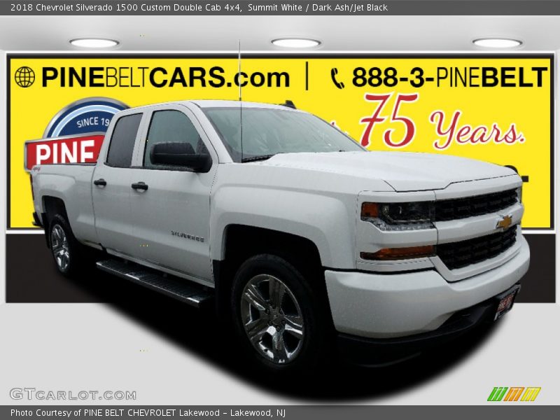 Summit White / Dark Ash/Jet Black 2018 Chevrolet Silverado 1500 Custom Double Cab 4x4
