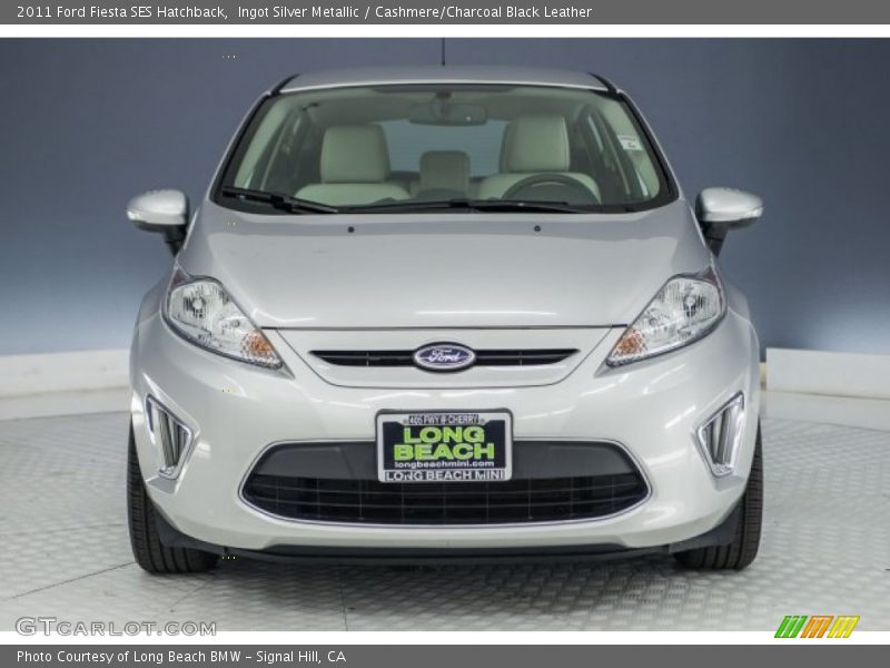 Ingot Silver Metallic / Cashmere/Charcoal Black Leather 2011 Ford Fiesta SES Hatchback