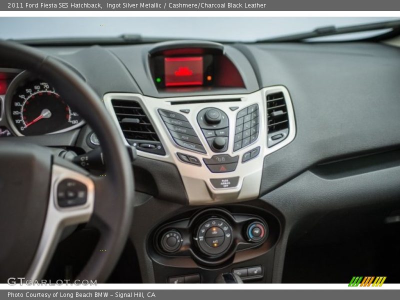 Ingot Silver Metallic / Cashmere/Charcoal Black Leather 2011 Ford Fiesta SES Hatchback