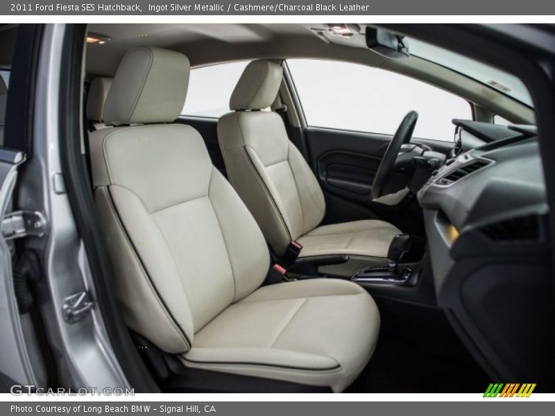 Ingot Silver Metallic / Cashmere/Charcoal Black Leather 2011 Ford Fiesta SES Hatchback