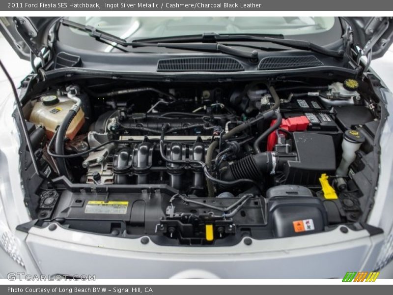 Ingot Silver Metallic / Cashmere/Charcoal Black Leather 2011 Ford Fiesta SES Hatchback