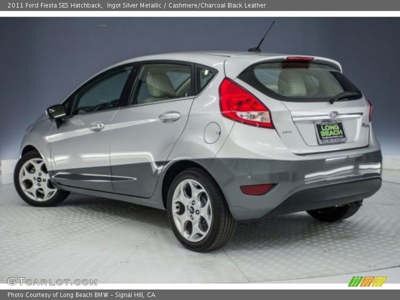 Ingot Silver Metallic / Cashmere/Charcoal Black Leather 2011 Ford Fiesta SES Hatchback