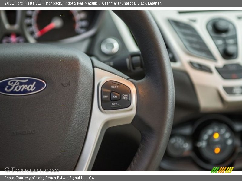 Ingot Silver Metallic / Cashmere/Charcoal Black Leather 2011 Ford Fiesta SES Hatchback