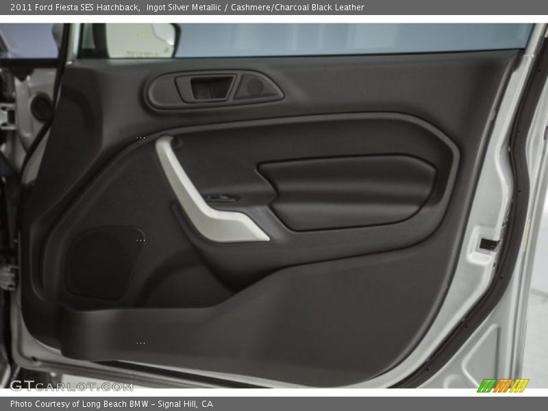 Ingot Silver Metallic / Cashmere/Charcoal Black Leather 2011 Ford Fiesta SES Hatchback