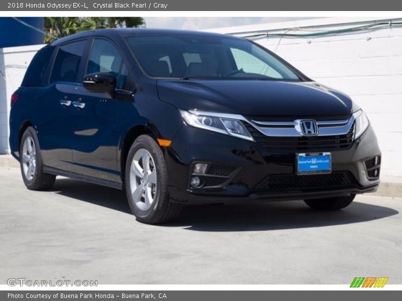 Crystal Black Pearl / Gray 2018 Honda Odyssey EX-L