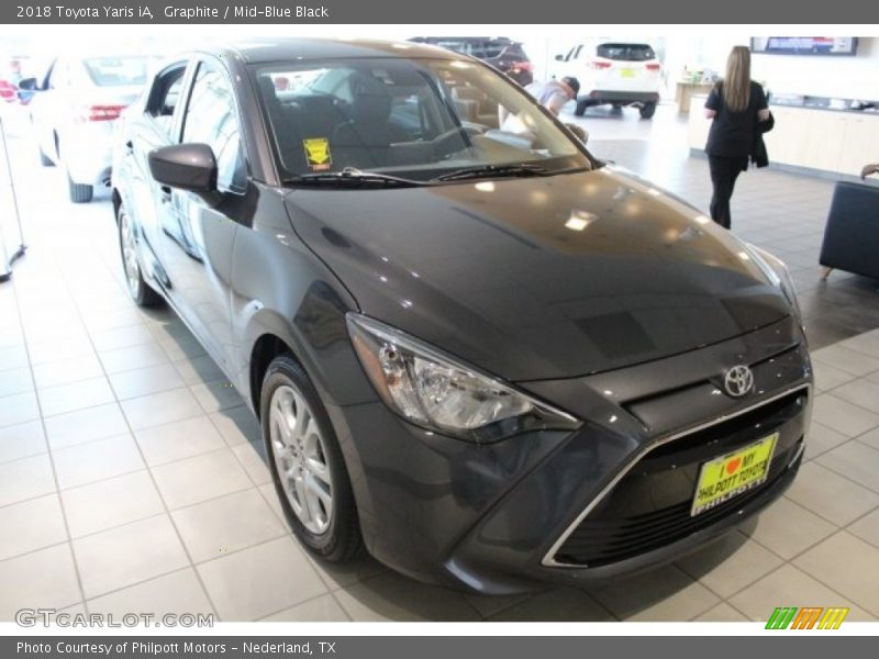Graphite / Mid-Blue Black 2018 Toyota Yaris iA
