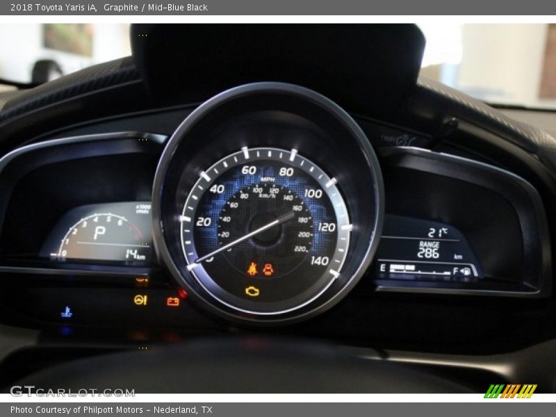 Graphite / Mid-Blue Black 2018 Toyota Yaris iA