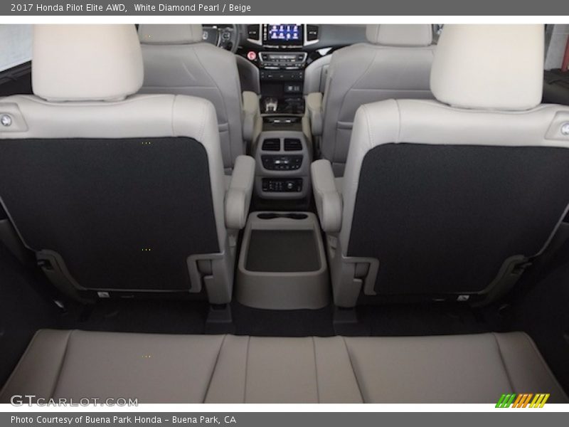 White Diamond Pearl / Beige 2017 Honda Pilot Elite AWD
