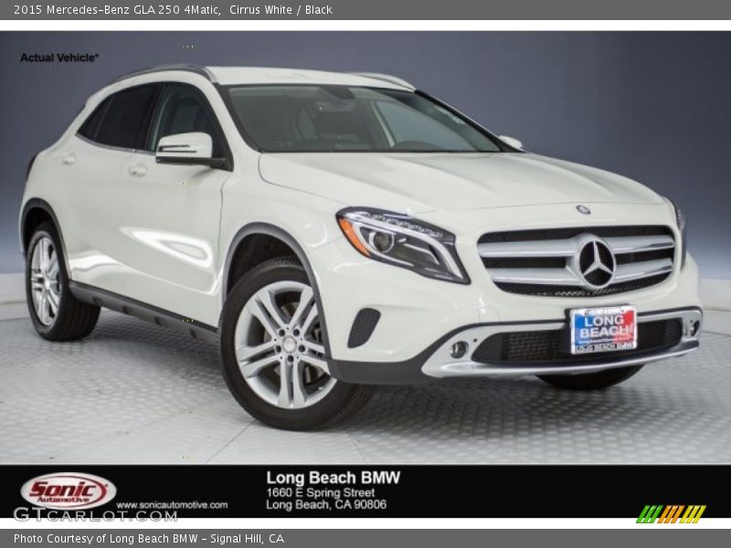 Cirrus White / Black 2015 Mercedes-Benz GLA 250 4Matic
