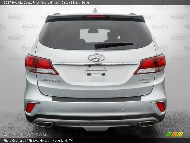 Circuit Silver / Beige 2017 Hyundai Santa Fe Limited Ultimate