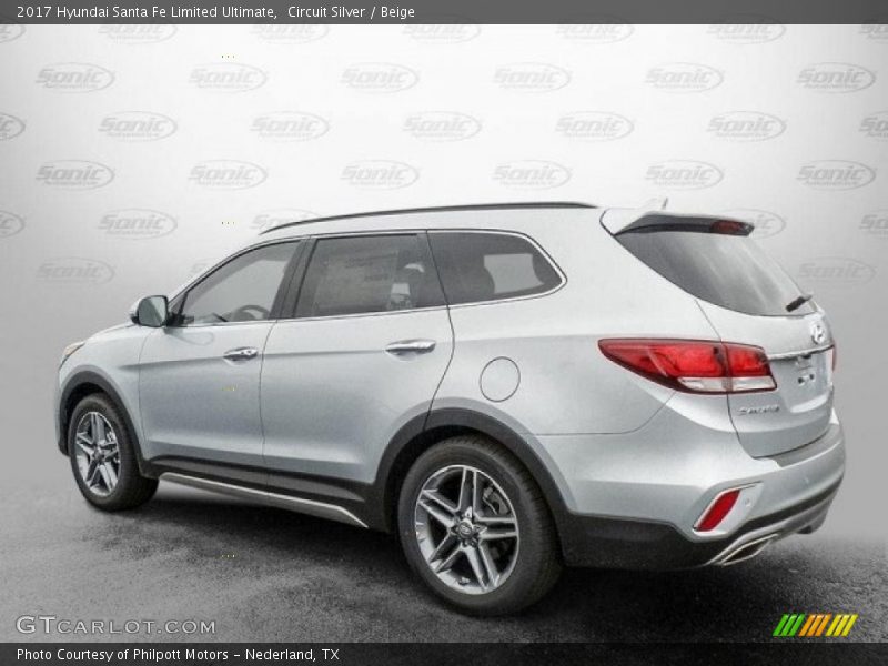 Circuit Silver / Beige 2017 Hyundai Santa Fe Limited Ultimate