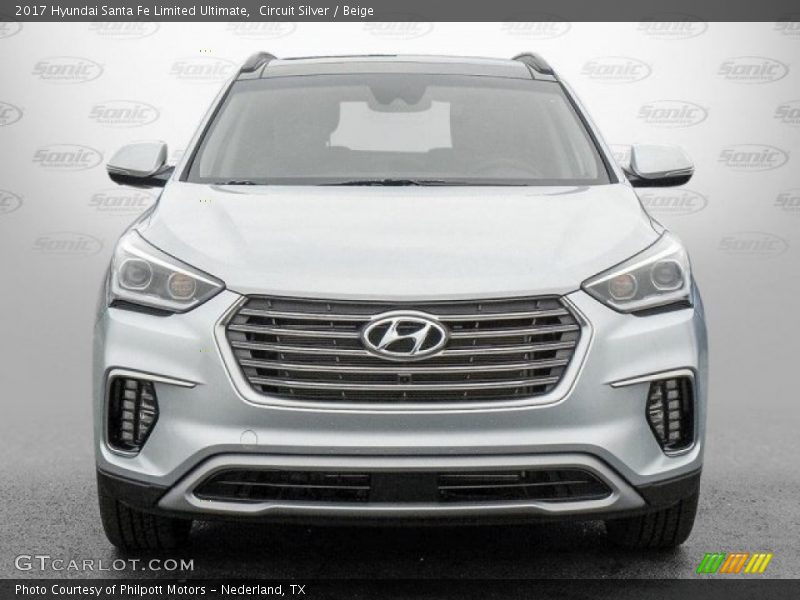 Circuit Silver / Beige 2017 Hyundai Santa Fe Limited Ultimate
