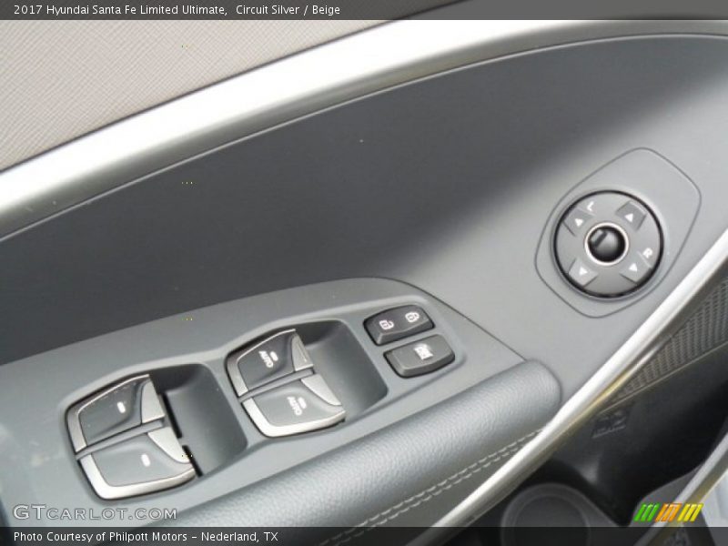 Circuit Silver / Beige 2017 Hyundai Santa Fe Limited Ultimate