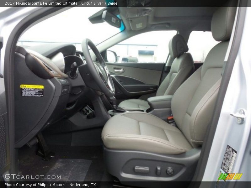 Circuit Silver / Beige 2017 Hyundai Santa Fe Limited Ultimate
