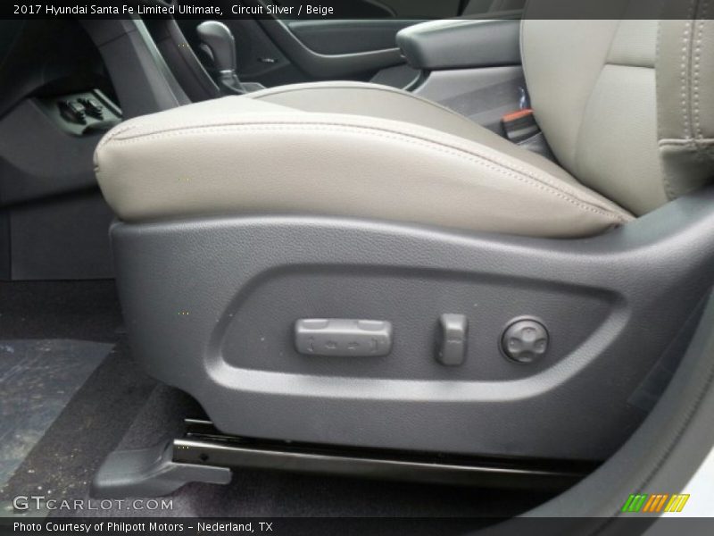 Circuit Silver / Beige 2017 Hyundai Santa Fe Limited Ultimate
