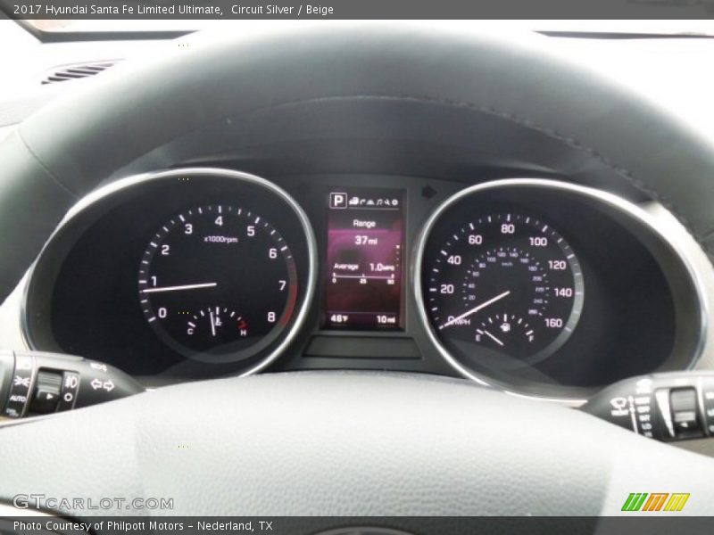 Circuit Silver / Beige 2017 Hyundai Santa Fe Limited Ultimate