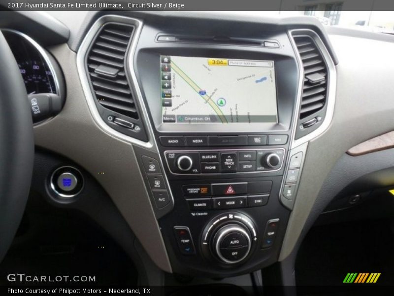 Circuit Silver / Beige 2017 Hyundai Santa Fe Limited Ultimate