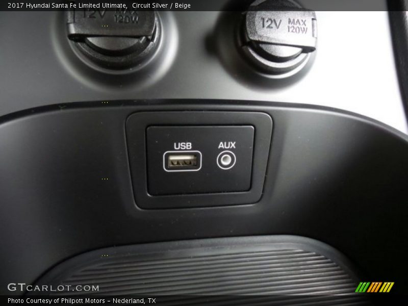 Circuit Silver / Beige 2017 Hyundai Santa Fe Limited Ultimate
