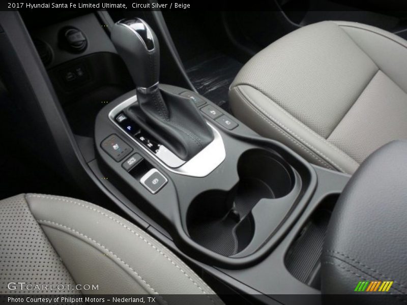 Circuit Silver / Beige 2017 Hyundai Santa Fe Limited Ultimate