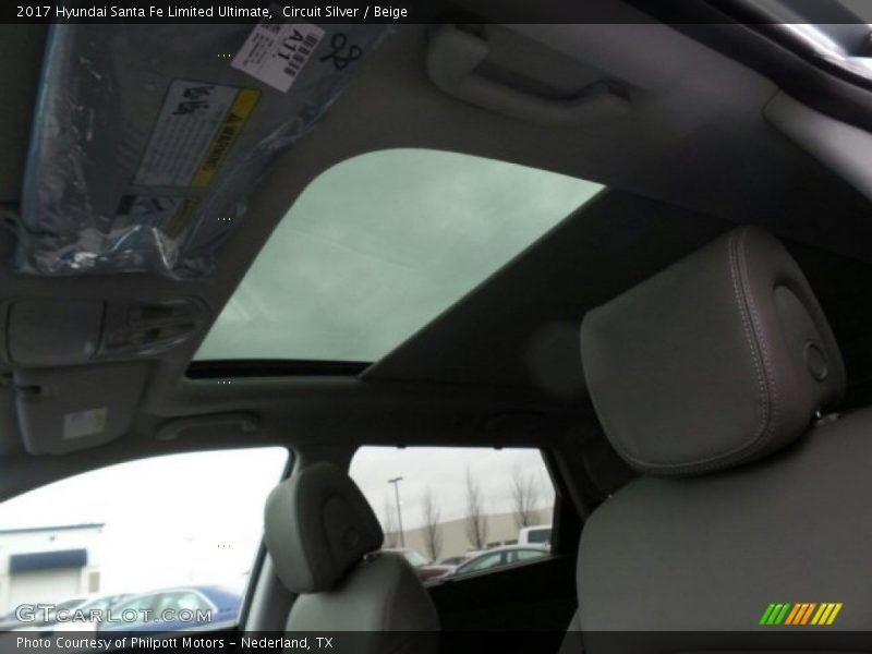 Circuit Silver / Beige 2017 Hyundai Santa Fe Limited Ultimate