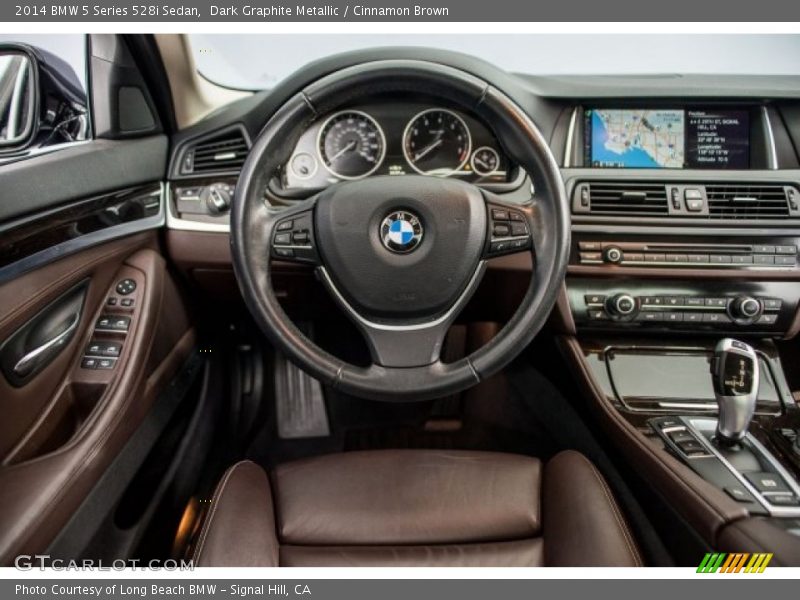 Dark Graphite Metallic / Cinnamon Brown 2014 BMW 5 Series 528i Sedan