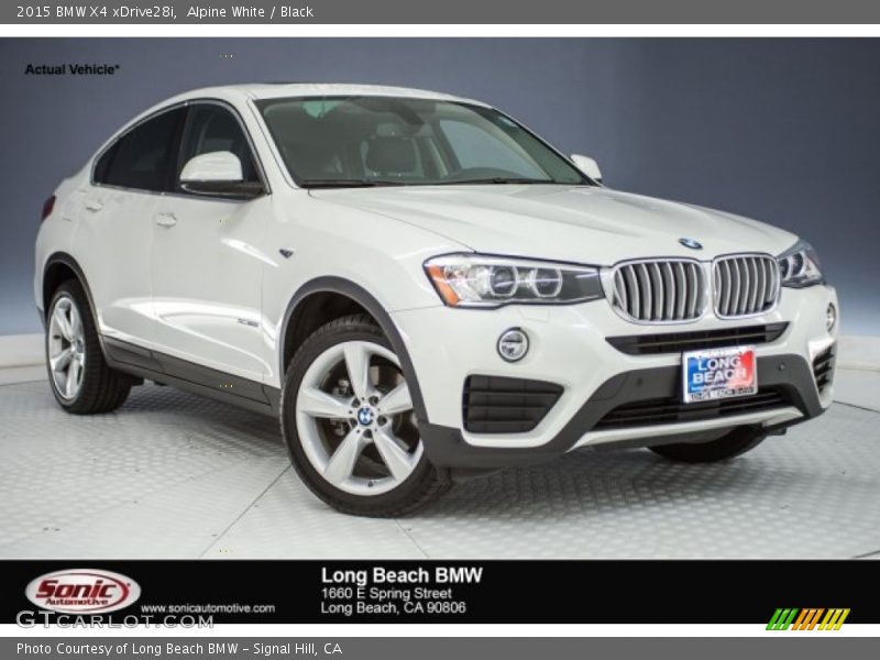 Alpine White / Black 2015 BMW X4 xDrive28i