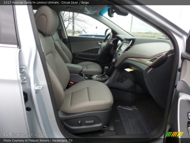 Circuit Silver / Beige 2017 Hyundai Santa Fe Limited Ultimate