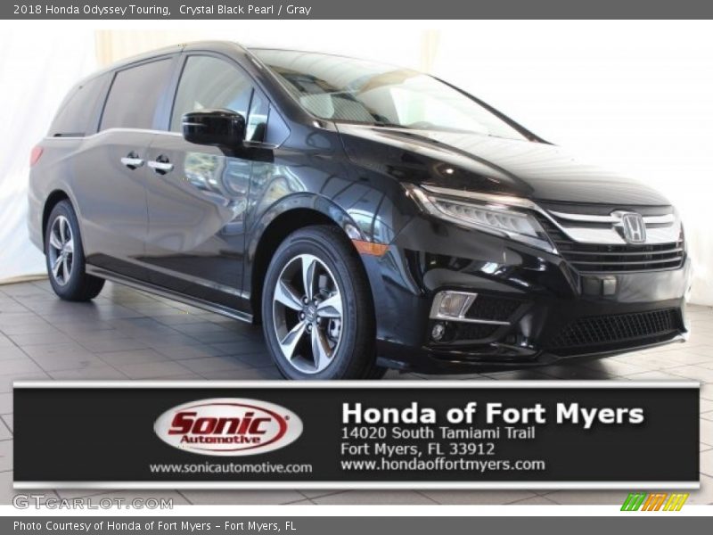Crystal Black Pearl / Gray 2018 Honda Odyssey Touring