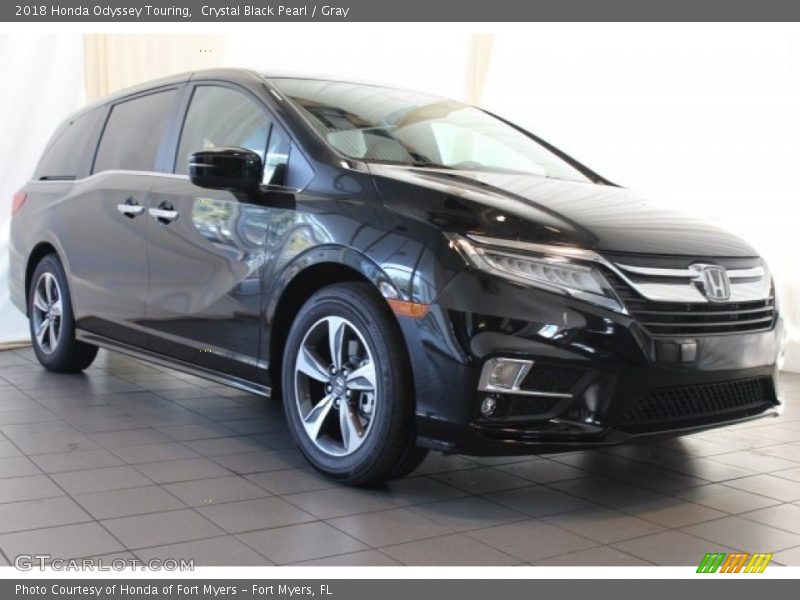 Crystal Black Pearl / Gray 2018 Honda Odyssey Touring