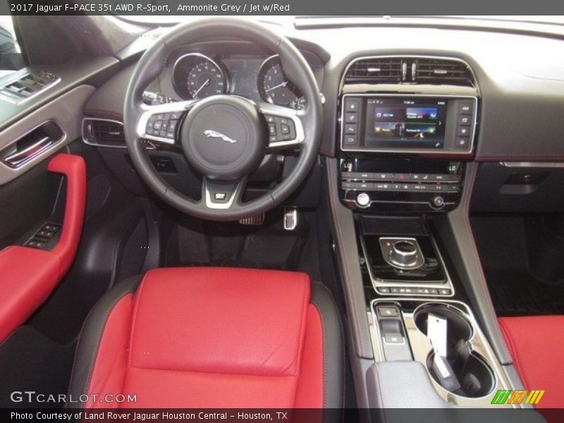 Ammonite Grey / Jet w/Red 2017 Jaguar F-PACE 35t AWD R-Sport