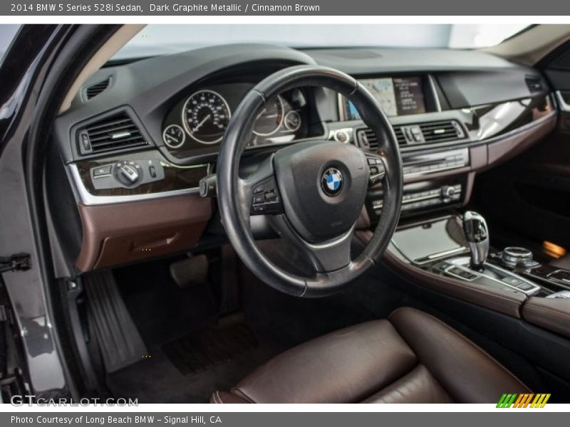 Dark Graphite Metallic / Cinnamon Brown 2014 BMW 5 Series 528i Sedan