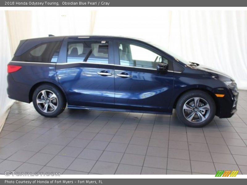 Obsidian Blue Pearl / Gray 2018 Honda Odyssey Touring