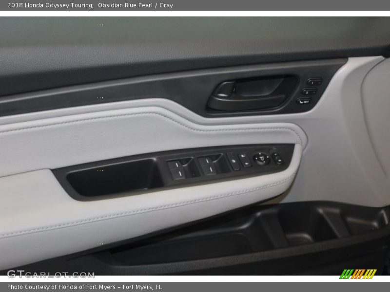 Obsidian Blue Pearl / Gray 2018 Honda Odyssey Touring