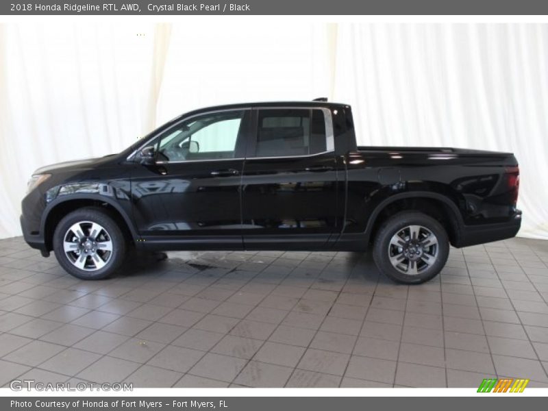 Crystal Black Pearl / Black 2018 Honda Ridgeline RTL AWD