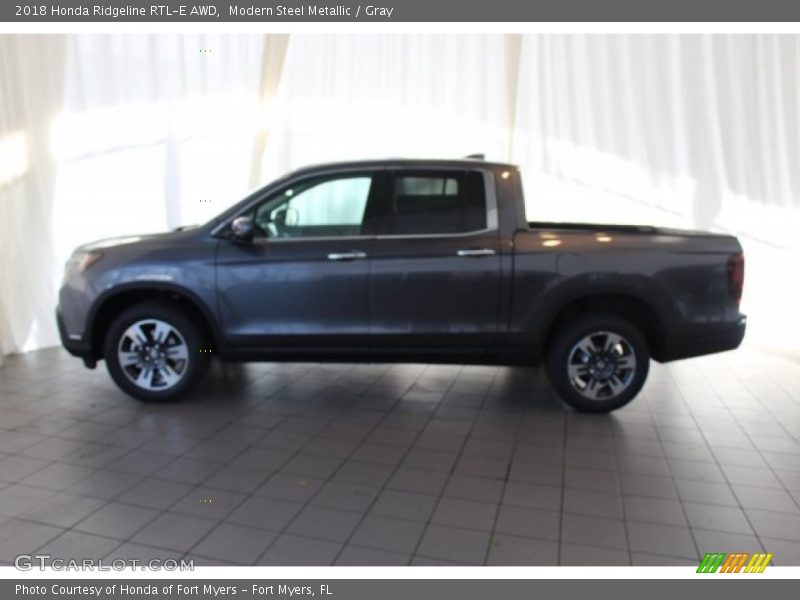 Modern Steel Metallic / Gray 2018 Honda Ridgeline RTL-E AWD