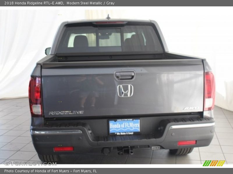 Modern Steel Metallic / Gray 2018 Honda Ridgeline RTL-E AWD