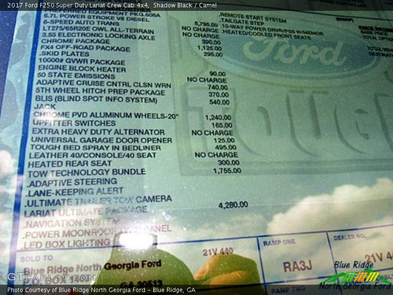 Shadow Black / Camel 2017 Ford F250 Super Duty Lariat Crew Cab 4x4