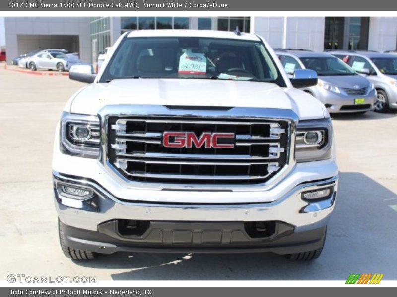 Summit White / Cocoa/­Dune 2017 GMC Sierra 1500 SLT Double Cab 4WD