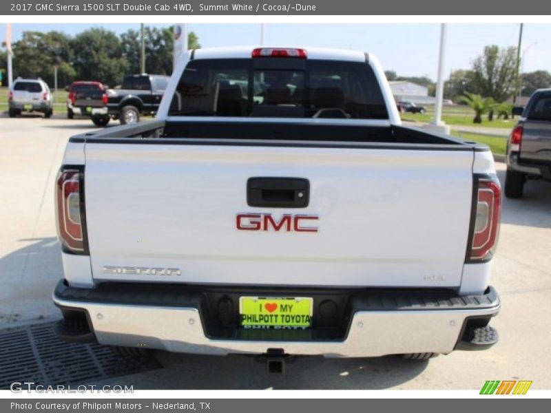 Summit White / Cocoa/­Dune 2017 GMC Sierra 1500 SLT Double Cab 4WD