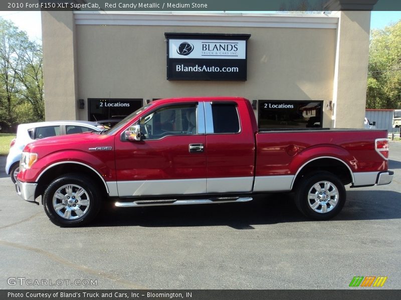 Red Candy Metallic / Medium Stone 2010 Ford F150 XLT SuperCab