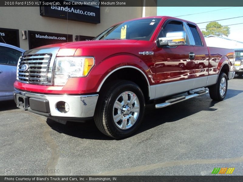 Red Candy Metallic / Medium Stone 2010 Ford F150 XLT SuperCab