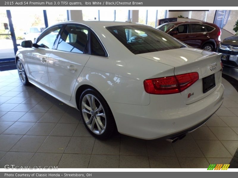 Ibis White / Black/Chestnut Brown 2015 Audi S4 Premium Plus 3.0 TFSI quattro