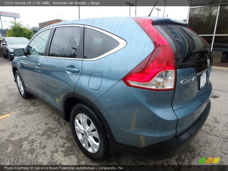 Mountain Air Metallic / Beige 2013 Honda CR-V EX AWD
