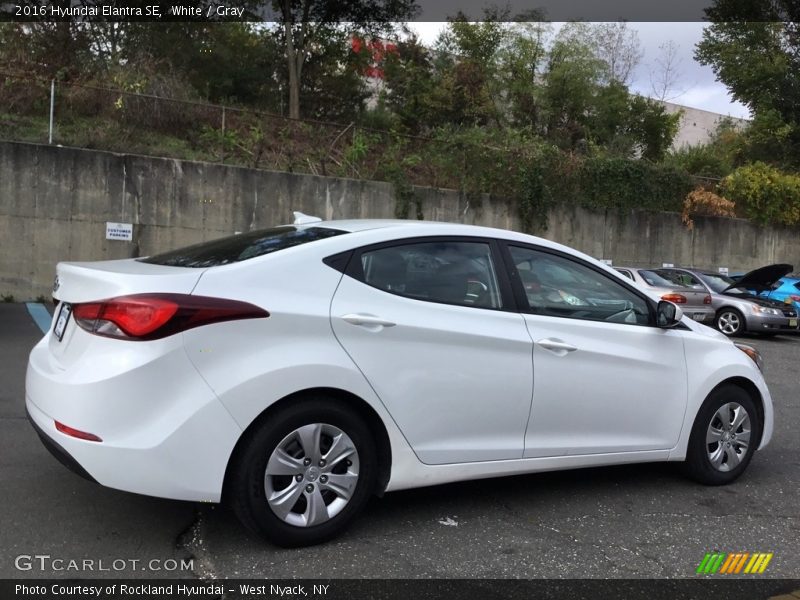 White / Gray 2016 Hyundai Elantra SE