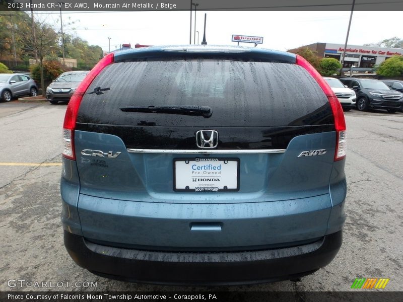 Mountain Air Metallic / Beige 2013 Honda CR-V EX AWD