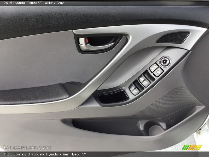 White / Gray 2016 Hyundai Elantra SE