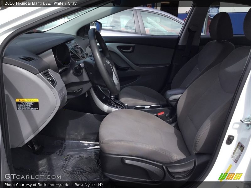 White / Gray 2016 Hyundai Elantra SE
