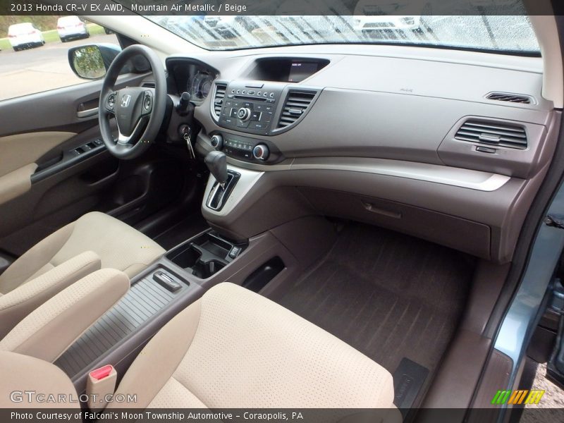 Mountain Air Metallic / Beige 2013 Honda CR-V EX AWD